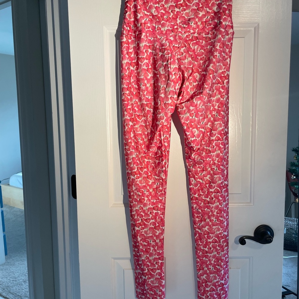 Cherry hearts Emily Hsu leggings